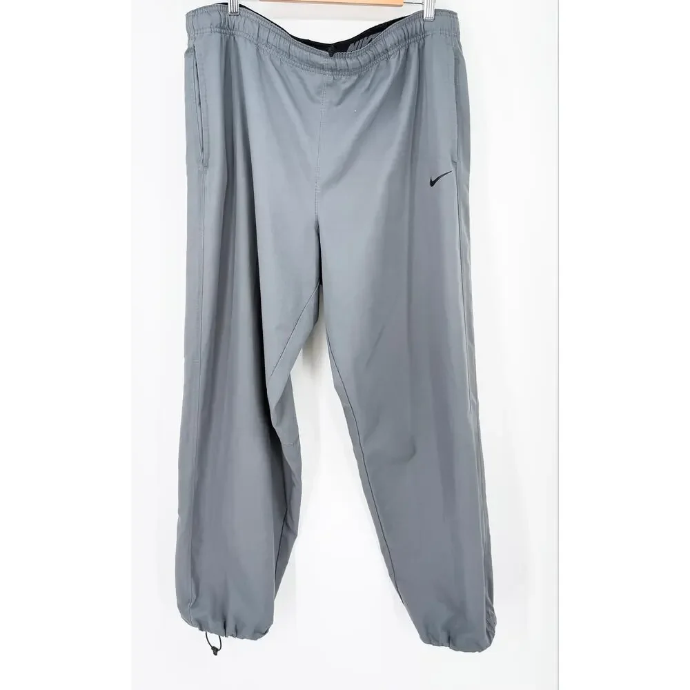 Nike Dri-FIT Gray Jogger Track Pants Men’s XL Athletic Drawstring Pockets
